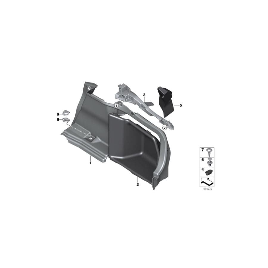 Genuine BMW 51477326238 F36 Support For Shoulder, Rear Right (Inc. 428i, 430dX & 440iX)