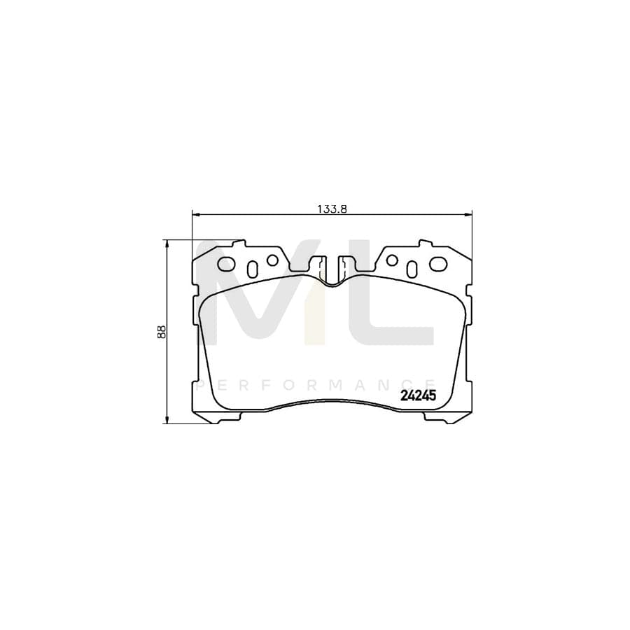 TEXTAR 2424502 Brake pad set for LEXUS LS IV (XF40) prepared for wear indicator