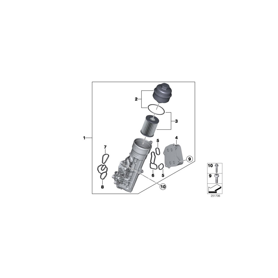 Genuine BMW 11427625487 F21 F20 F30 Profile-Gasket (Inc. 118i, 120i & 320i ed)
