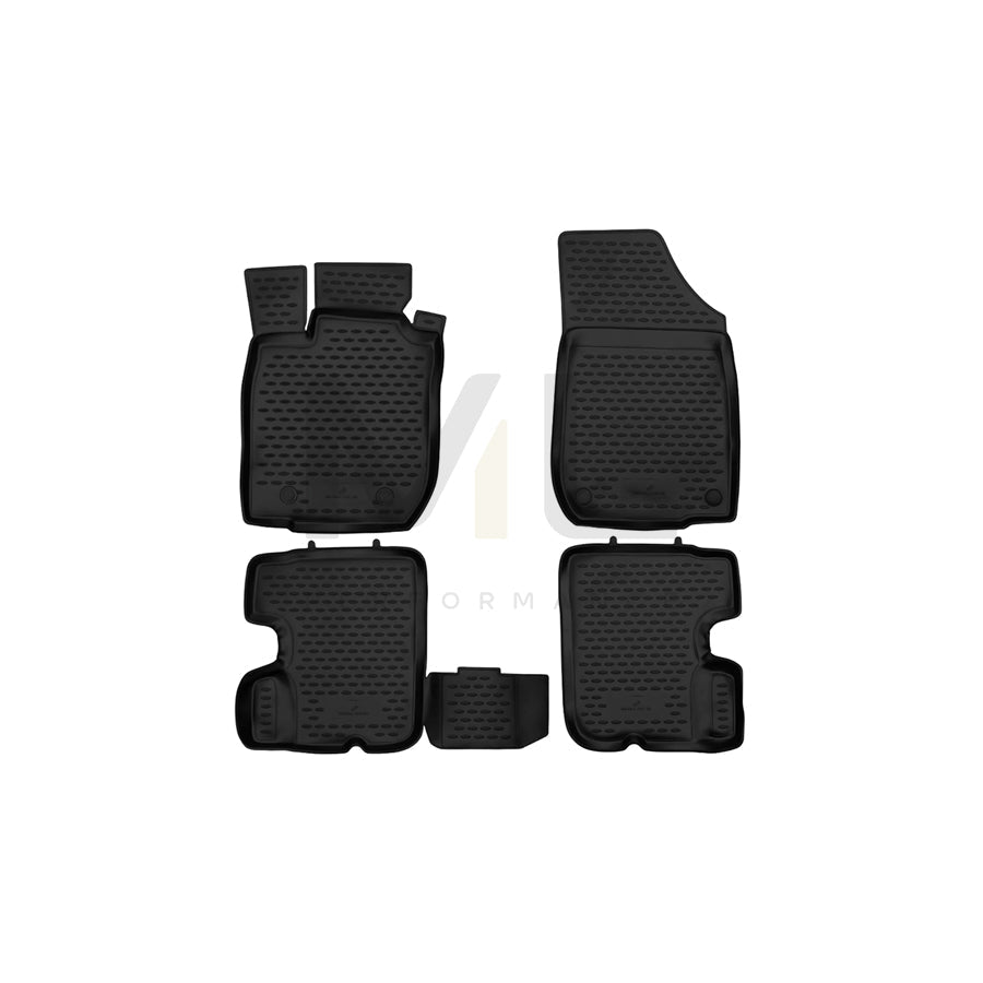 WALSER Tailored, XTR 75135 Floor mat set Elastomer, Front and Rear
