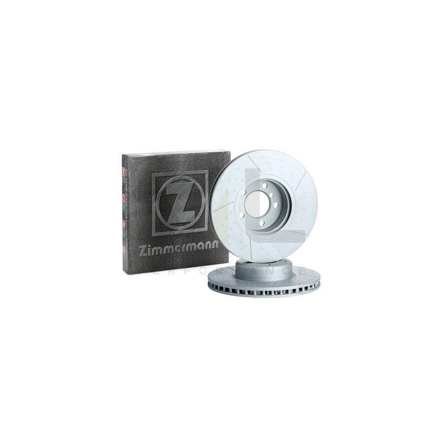 ZIMMERMANN COAT Z 150.2906.20 Brake Disc Drilled dimples, Internally Vented, Slotted, Coated, High-carbon - 1 piece