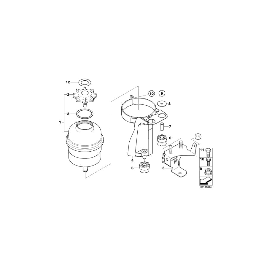 Genuine BMW 32416760249 E60 E63 E61 Bracket, Oil Carrier (Inc. 528xi, 525xd & 535xi)