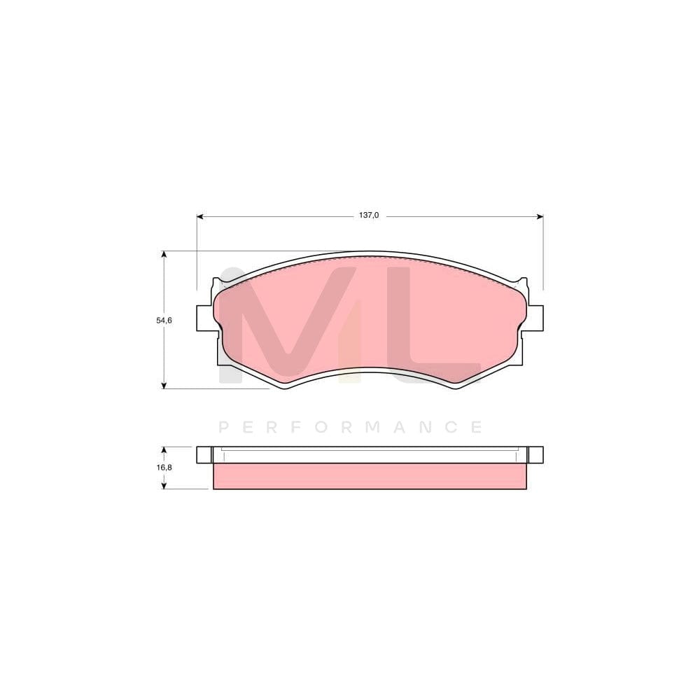 TRW Gdb765 Brake Pad Set Not Prepared For Wear Indicator