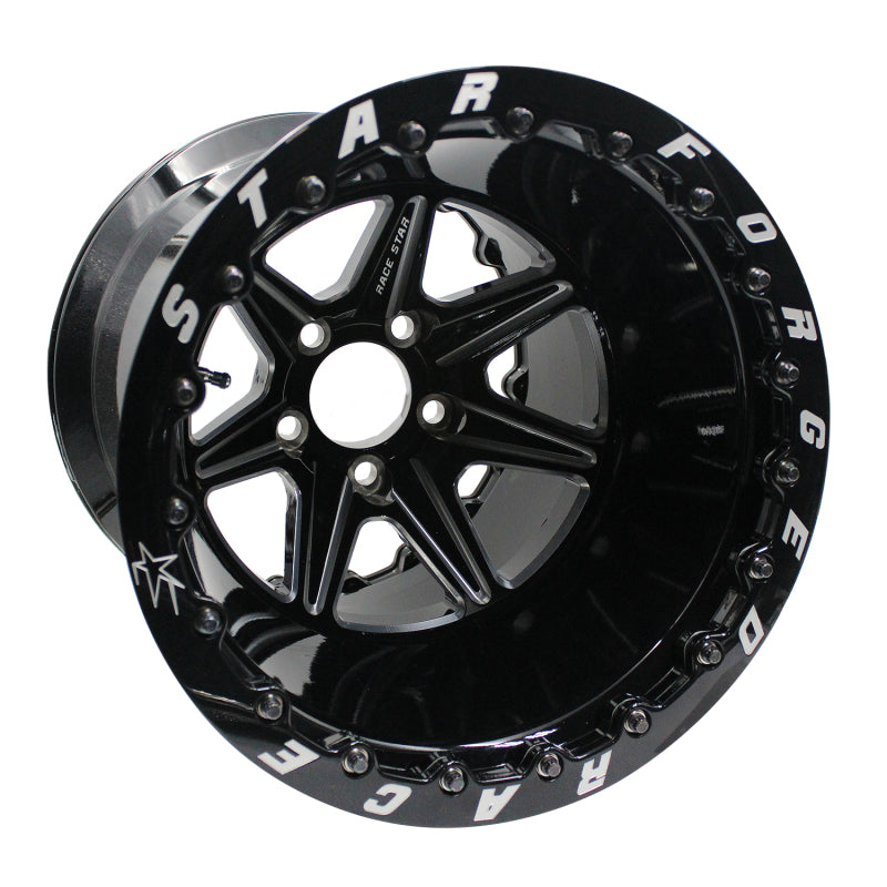 Race Star 72 ValStar 15x12 / 5x4.75BC / 2.5BS / 3.072in CB / Black w/Machined Accents Wheel