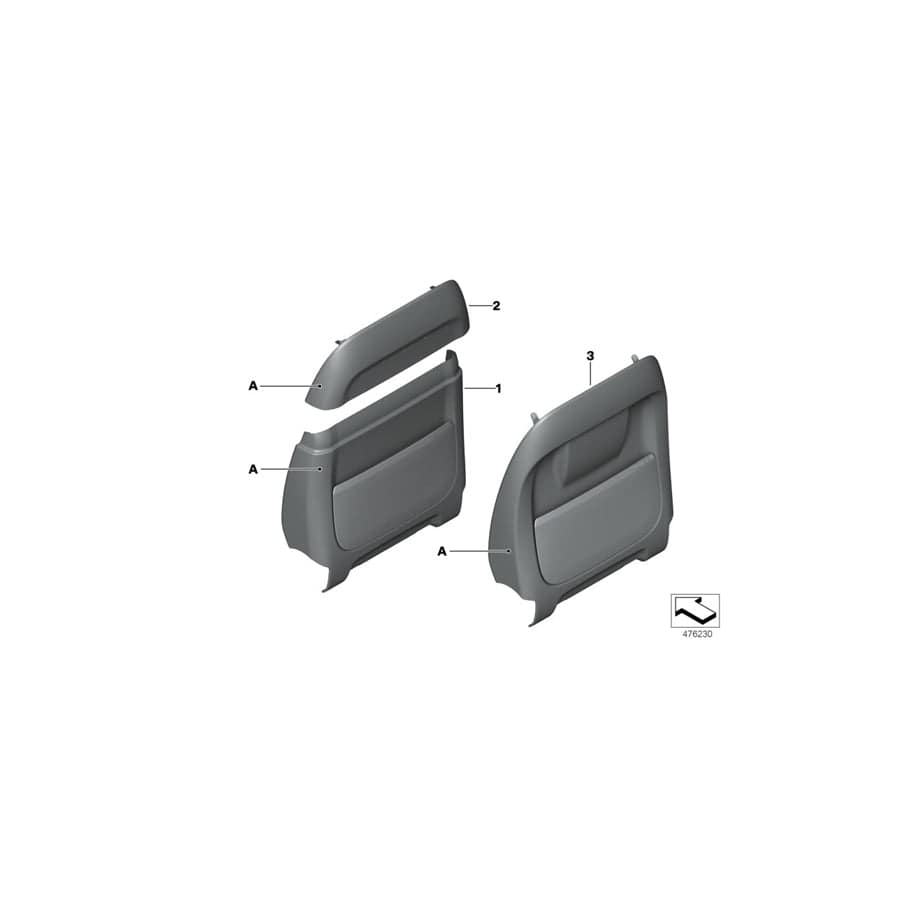 Genuine BMW 52107988436 F16 Rear Section, Comfort Seat, Upper INDIVIDUAL (Inc. X5)