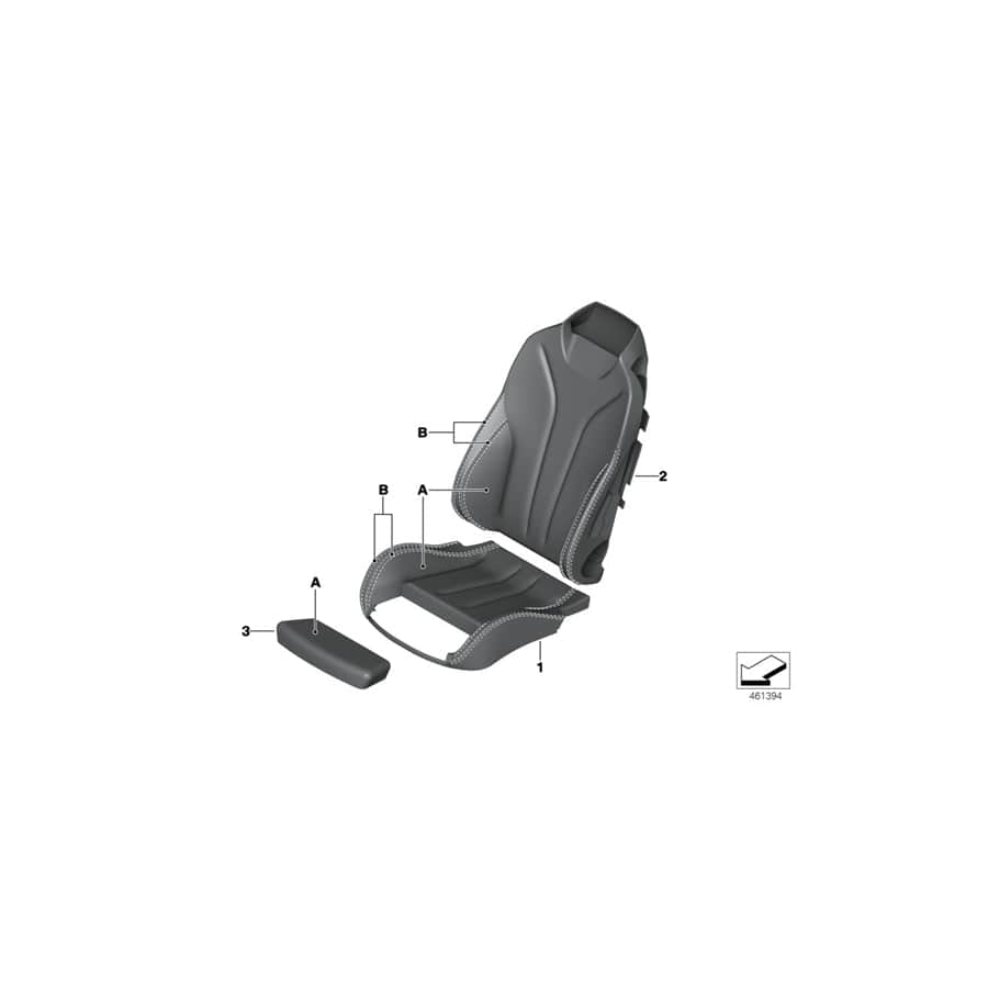 Genuine BMW 52107986453 F33 F83 Cover For Sport Seat In Leather, Left INDIVIDUAL (Inc. 428iX, 430iX & 430i)