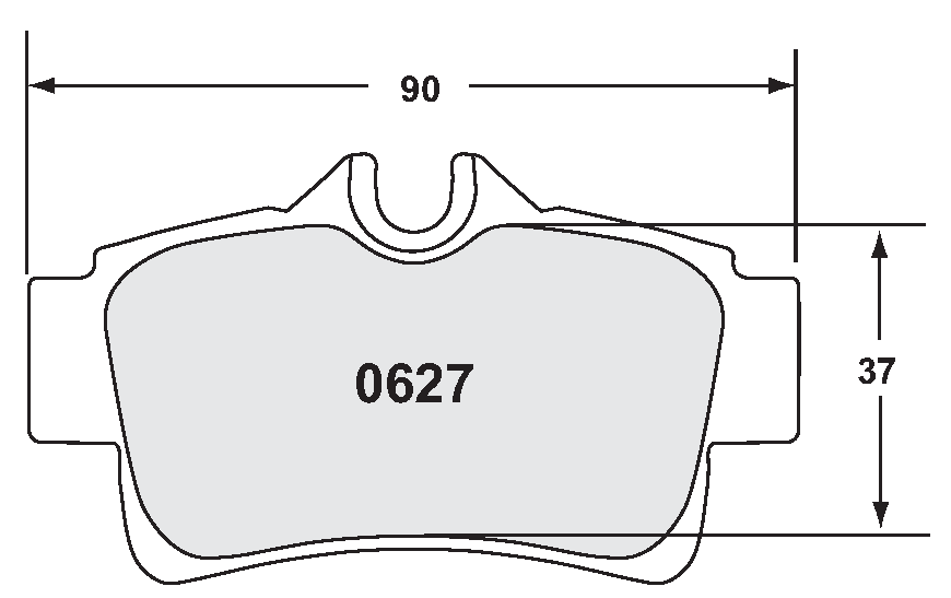 PFC 0627.97.15.44 BRAKE PADS RACE 97 CMPD 15MM REAR MUSTANG 1995-04 COBRA