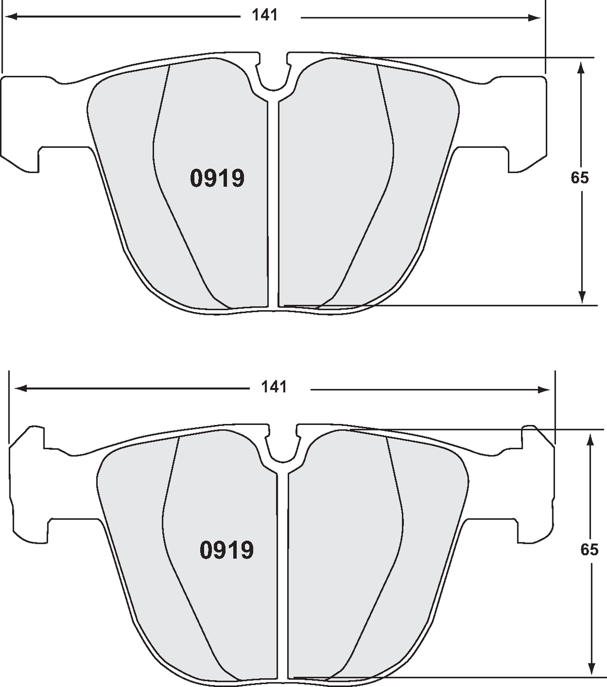 PFC 0919.10 REAR BRAKE PADS Z-RATED BMW M3 E90/E92/E96
