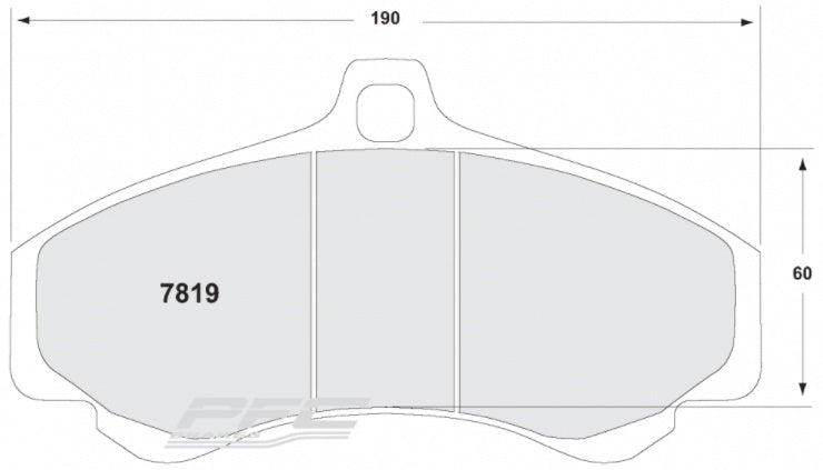 PFC 7819.08.19.44 FRONT BRAKE PADS RACE 08 CMPD 19MM PORSCHE 996 GT2/GT3 MK2/997 GT3/TURBO