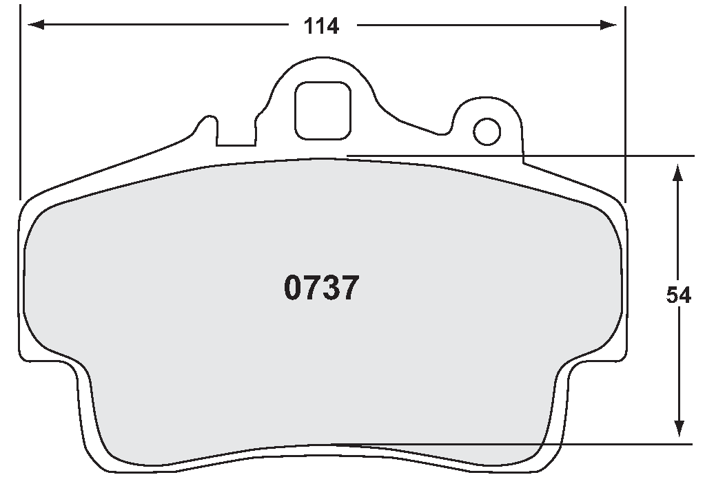 PFC 0737.08.16.44 FRONT BRAKE PADS RACE 08 CMPD 16MM PORSCHE 987 2005-12 BOXSTER/CAYMAN