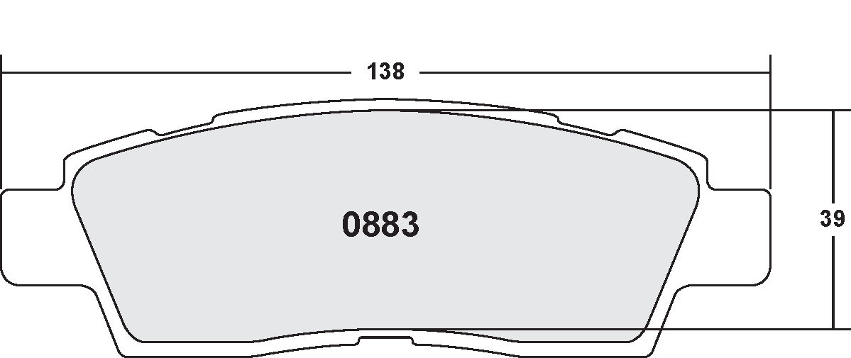 PFC 0883.22 FRONT BRAKE PAD SET CHEVROLET SSR 03-05