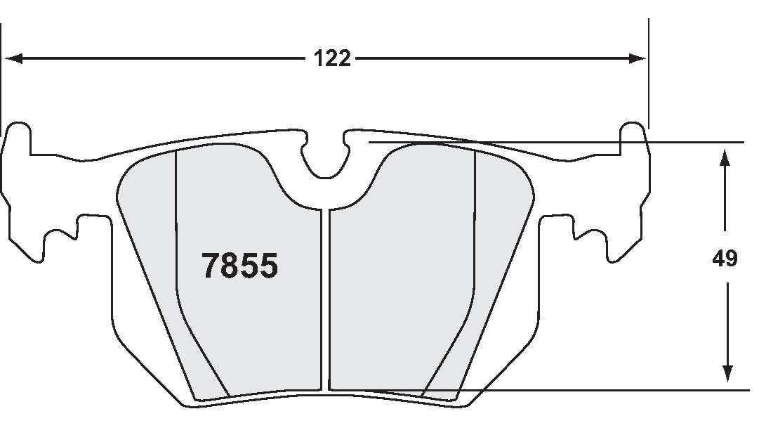 PFC 7855.06.16.44 REAR BRAKE PADS RACE 06 CMPD 16MM BMW M3 2000-06 E46