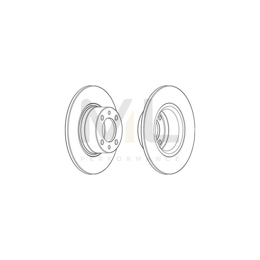 Ferodo DDF1035-1 Brake Disc Suitable for Mercedes-Benz A-Class (W168) Vented - Pair