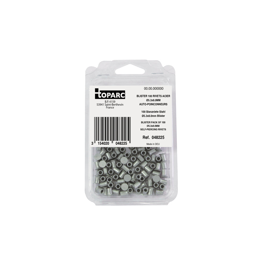 Gys 048225 100 Self Piercing Steel Rivets Steel Ø5.3X8.0Mm - Blister Pack Car Body Consumables