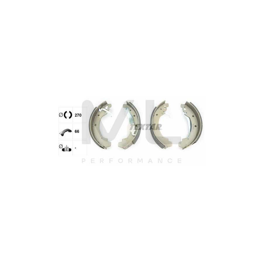 TEXTAR 91028900 Brake Shoe Set for VW LT with handbrake lever