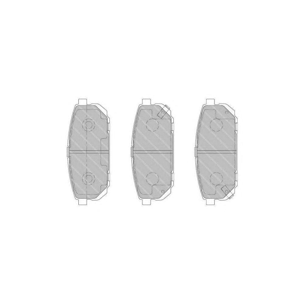 Ferodo Sl FSL1736 Brake Pad Set for Kia Sorento I (Jc) With Acoustic Wear Warning