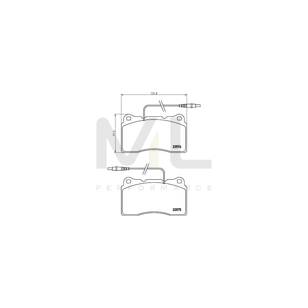 Hella 8DB 355 018-671 Brake Pad Set With Integrated Wear Warning Contact | ML Performance Car Parts