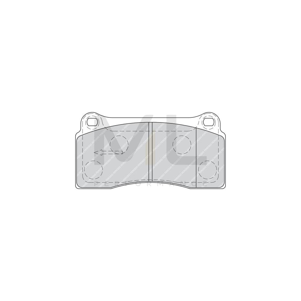 Ferodo Premier FDB1951 Brake Pad Set Not Prepared for Wear Indicator, With Piston Clip