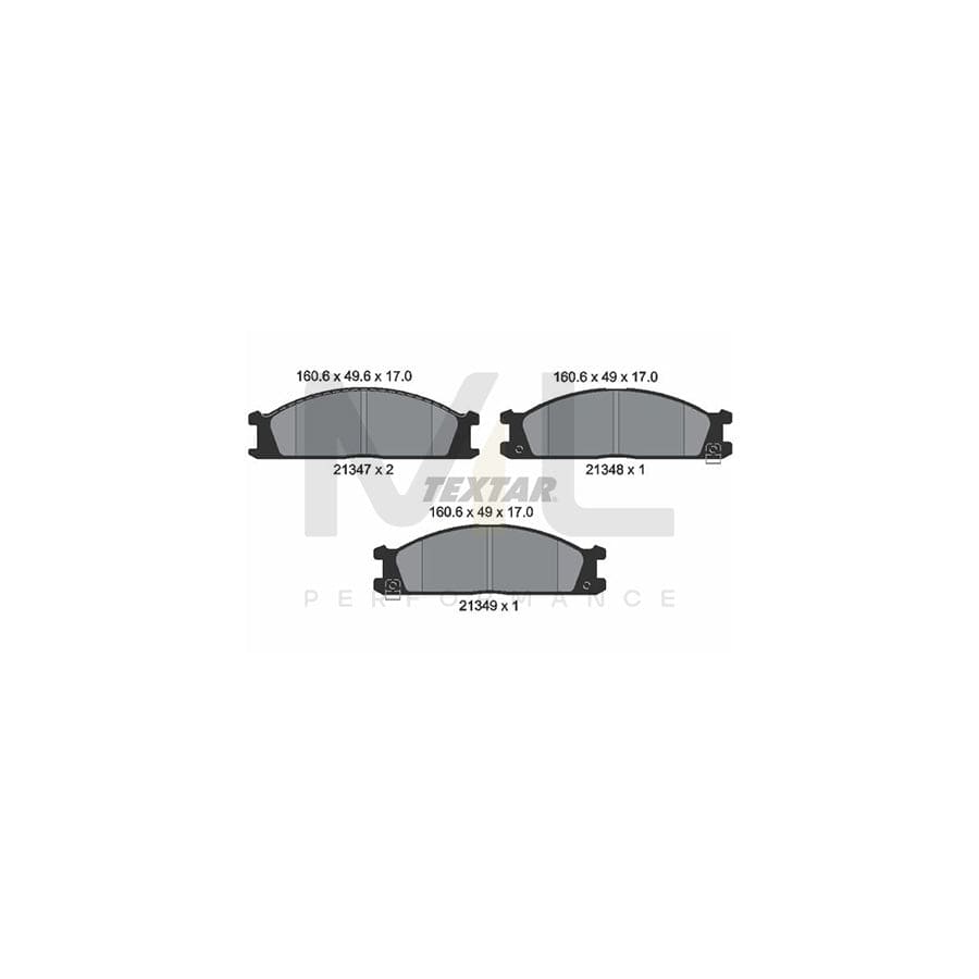 TEXTAR 2134702 Brake pad set with acoustic wear warning