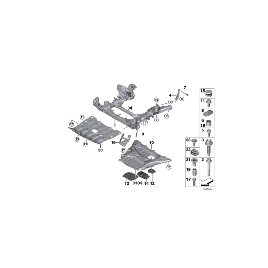 Genuine BMW 07146885389 G06 G05 G07 Star-Socket Screw M14X1.5X119 (Inc. X6 M50iX, X6 M50dX & X5 M50dX)