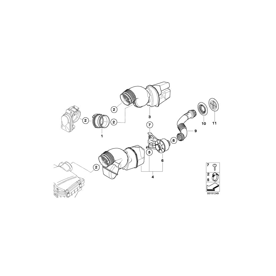 Genuine BMW 13717546115 E85 Rubber Boot (Inc. Z4 3.0i, Z4 2.5si & Z4 2.5i)