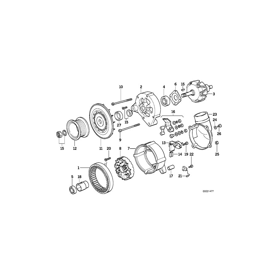 Genuine BMW 12311738101 E36 E34 Fillister Head Screw (Inc. 525i)