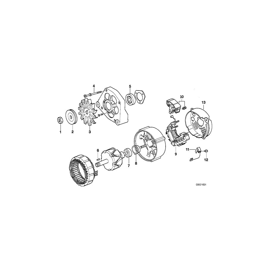 Genuine BMW 12311726375 E30 E28 Fan Wheel (Inc. 325i)