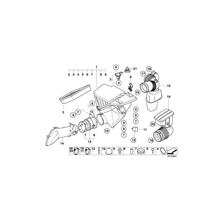Genuine BMW 13717521014 E64 E63 Intake Duct (Inc. 630i, 650i & M6)