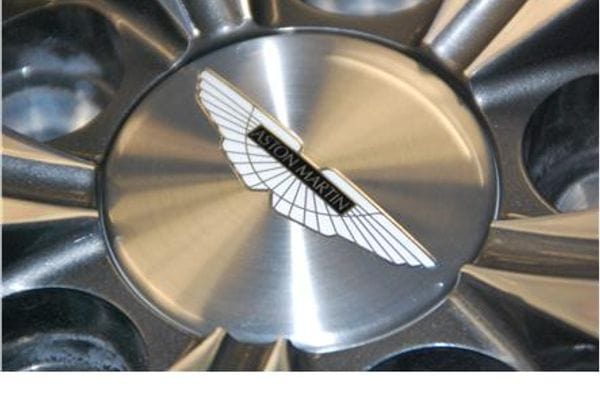 Aston Martin HY53-1A096-FA Wheel Centre Badge (Silver-Black Inlay) | ML Performance UK Car Parts