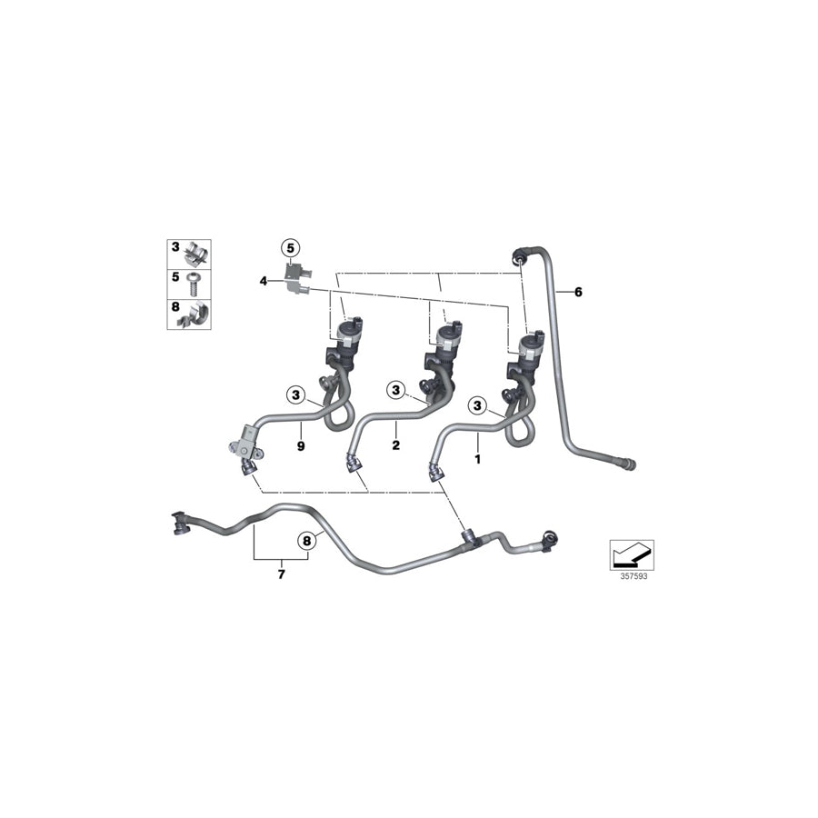 Genuine BMW 13311307296 F11 E53 F36 Hose Clamp 13mm-25mm (Inc. 525xd)