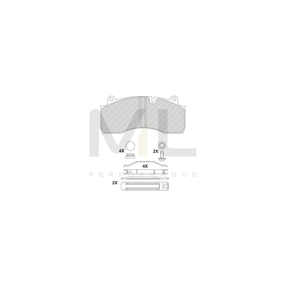 Ferodo Premier FCV1815BFE Brake Pad Set Prepared for Wear Indicator, With Accessories