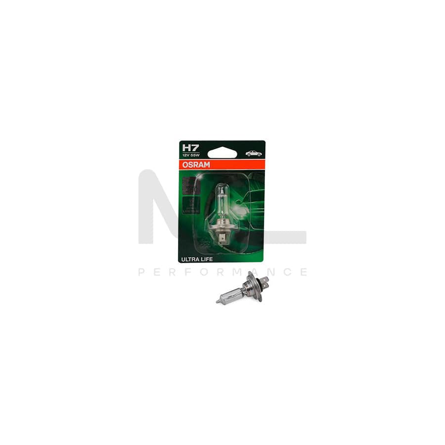 OSRAM ULTRA LIFE 64210ULT-01B Bulb, spotlight H7 12V 55W PX26d 3200K Halogen