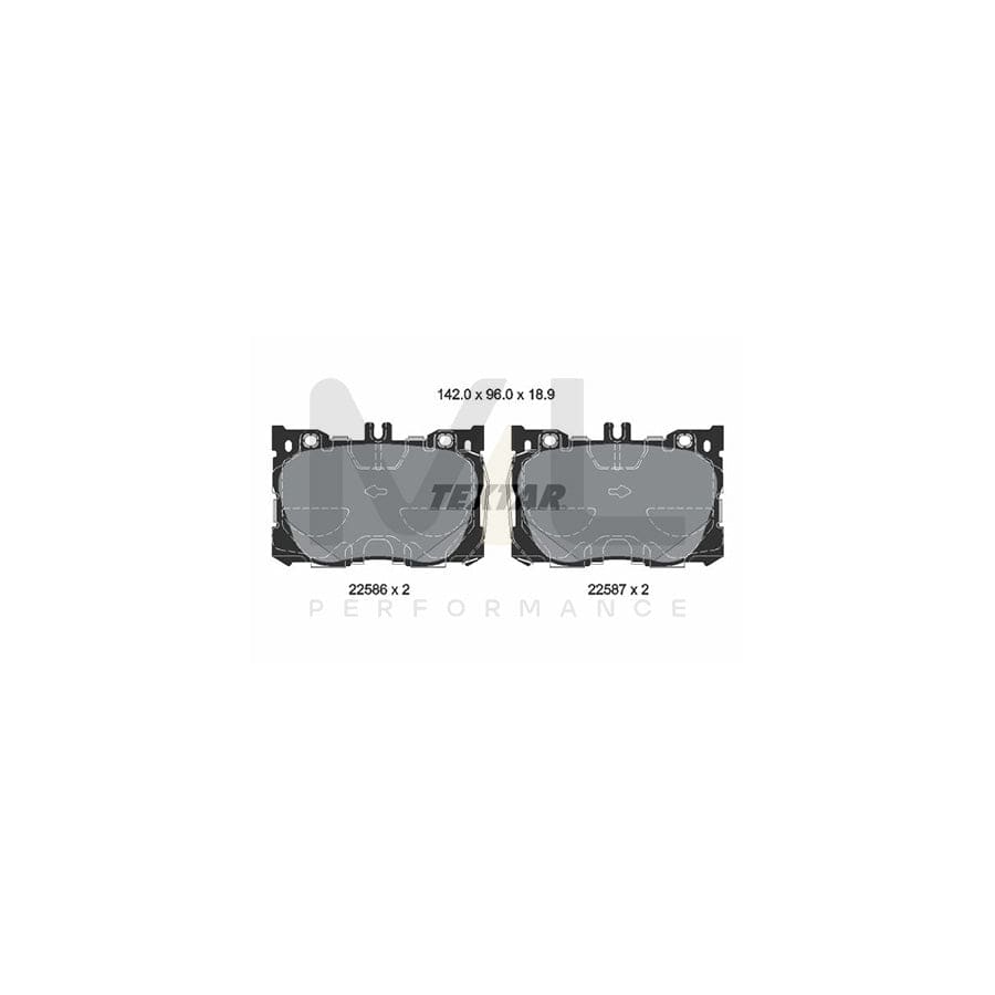 TEXTAR 2258601 Brake pad set prepared for wear indicator