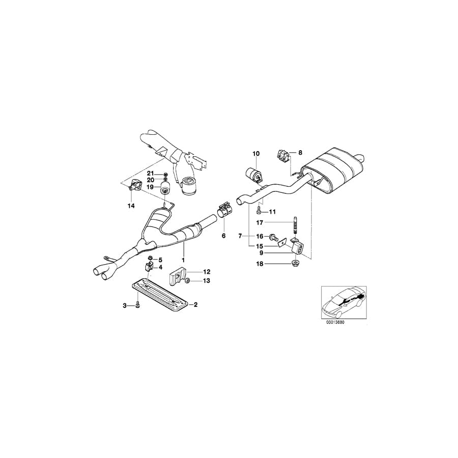 Genuine BMW 18201708962 E39 Suspension Loop SHORE 60 (Inc. 520i & 523i)