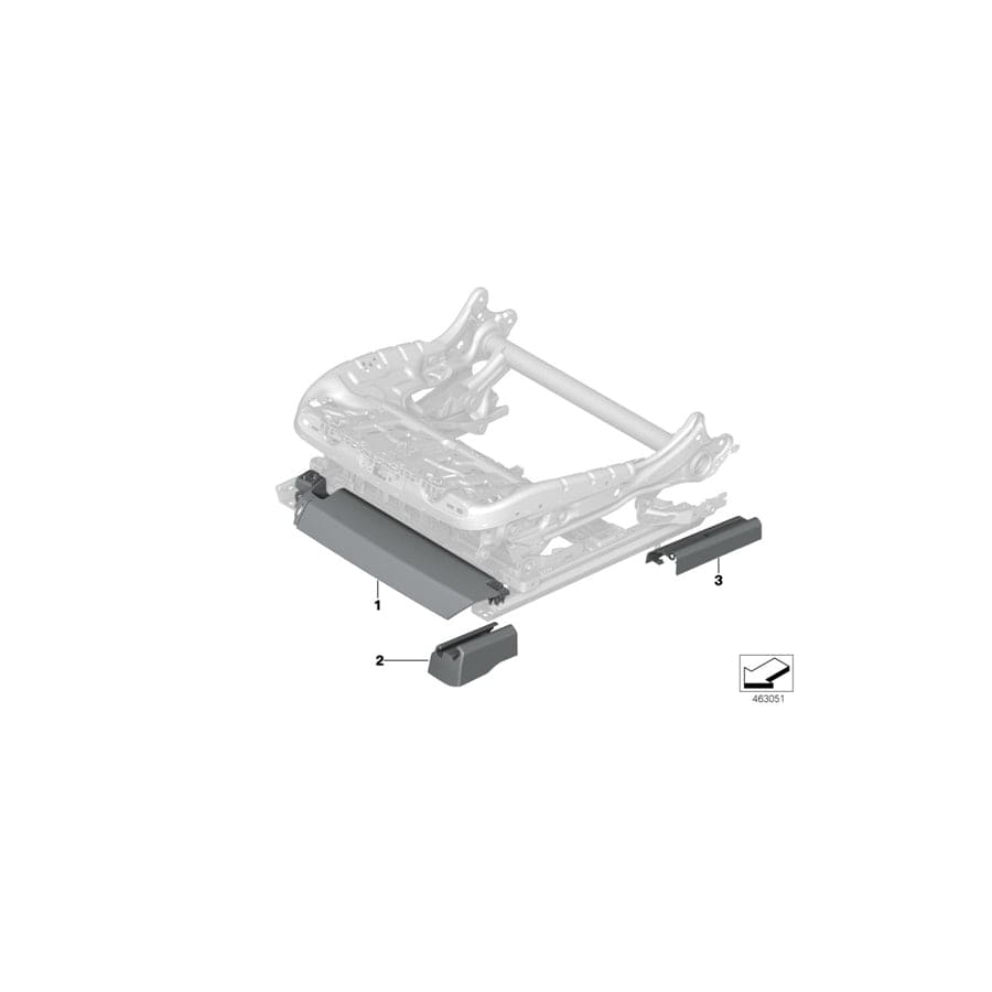 Genuine BMW 52107991142 G12 Finisher, Upper Rail, Front, Right CARAMEL (Inc. 740eX, 750LiX 4.0 & 740Le)
