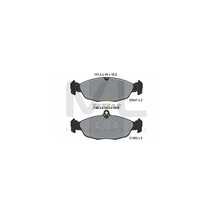 TEXTAR 2054701 Brake pad set prepared for wear indicator