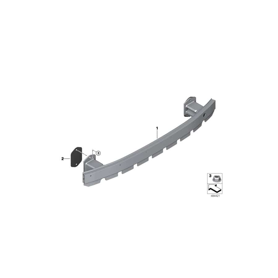 Genuine BMW 51127373852 G32 Carrier, Bumper Rear (Inc. 640iX, 630i & 640i)