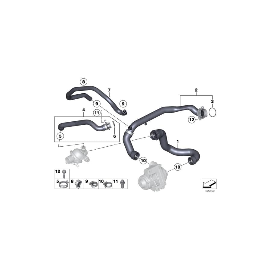 Genuine BMW 11537598495 F01 F02 Feed Line (Inc. 740i & 740Li)