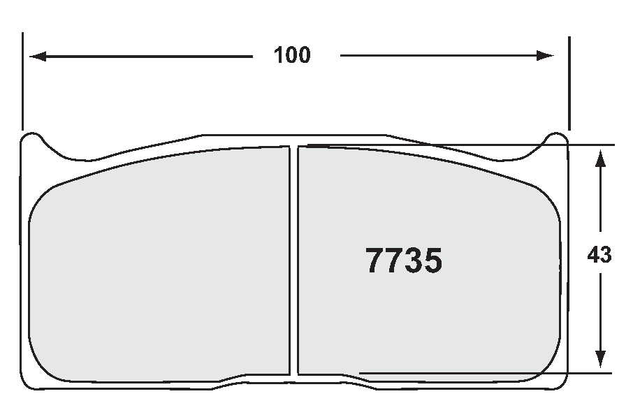 PFC 7735.93.16.44 BRAKE PADS RACE 93 CMPD 16MM REAR MITSUBISHI EVO (GRAVEL/TARMAC) GROUP N