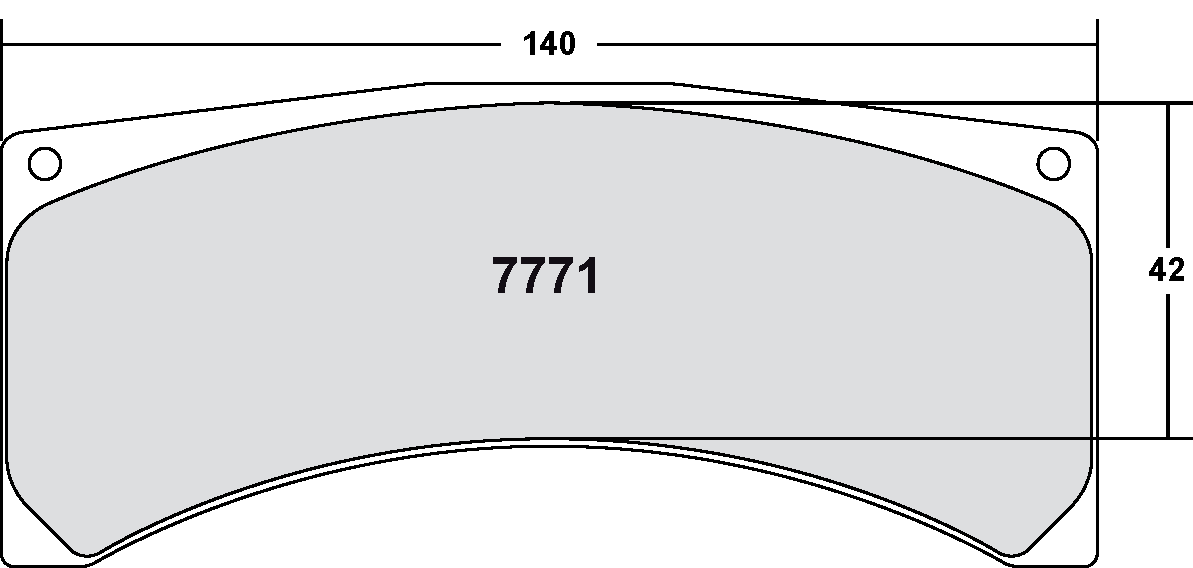 PFC 7771.01.20.34 BRAKE PADS RACE 01 CMPD 20MM REAR PEUGEOT 207 S2000 (TARMAC