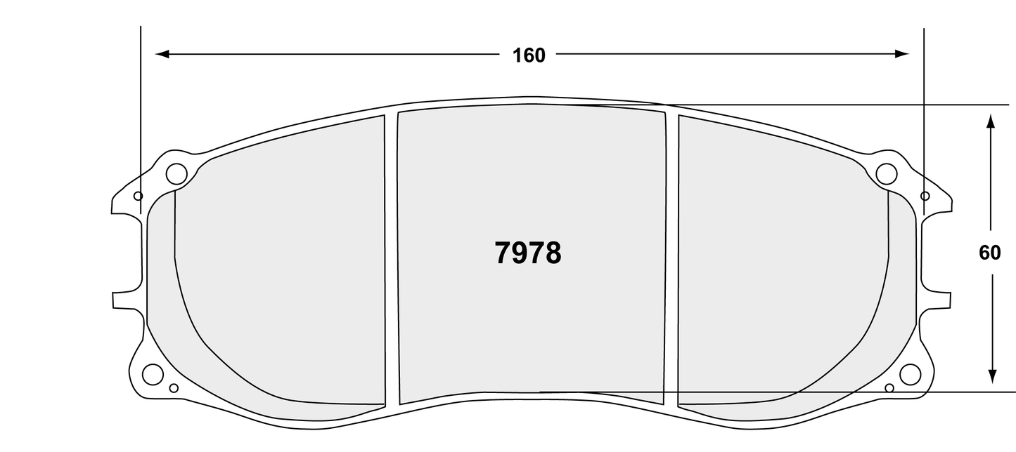 PFC 7978.08.30.44 BRAKE PADS RACE 08 CMPD 30MM FRONT PORCHE 991 GT3R ZR78 PFC