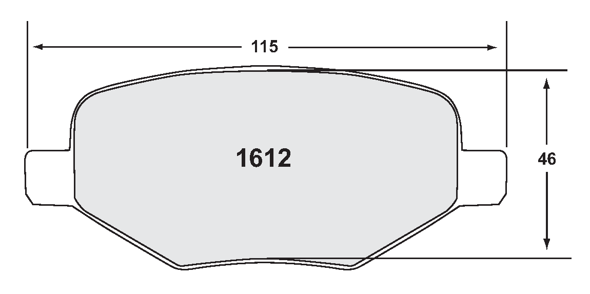 PFC 1612.22 BRAKE PADS Z-RATED CARBON METALLIC