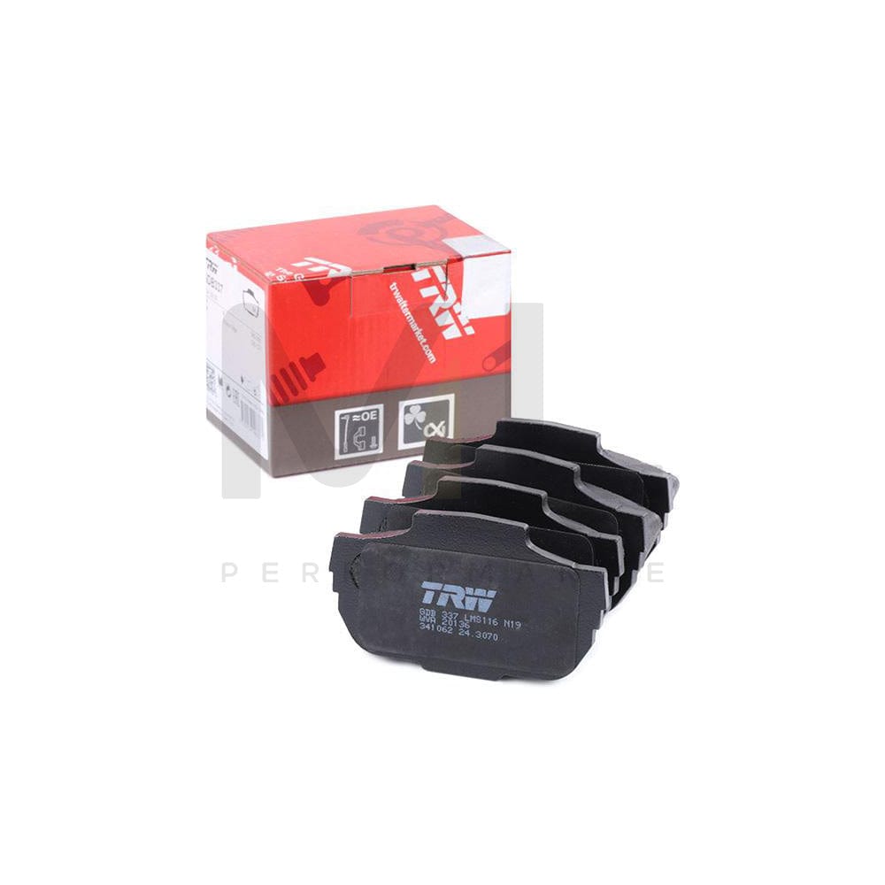 TRW Gdb337 Brake Pad Set Not Prepared For Wear Indicator