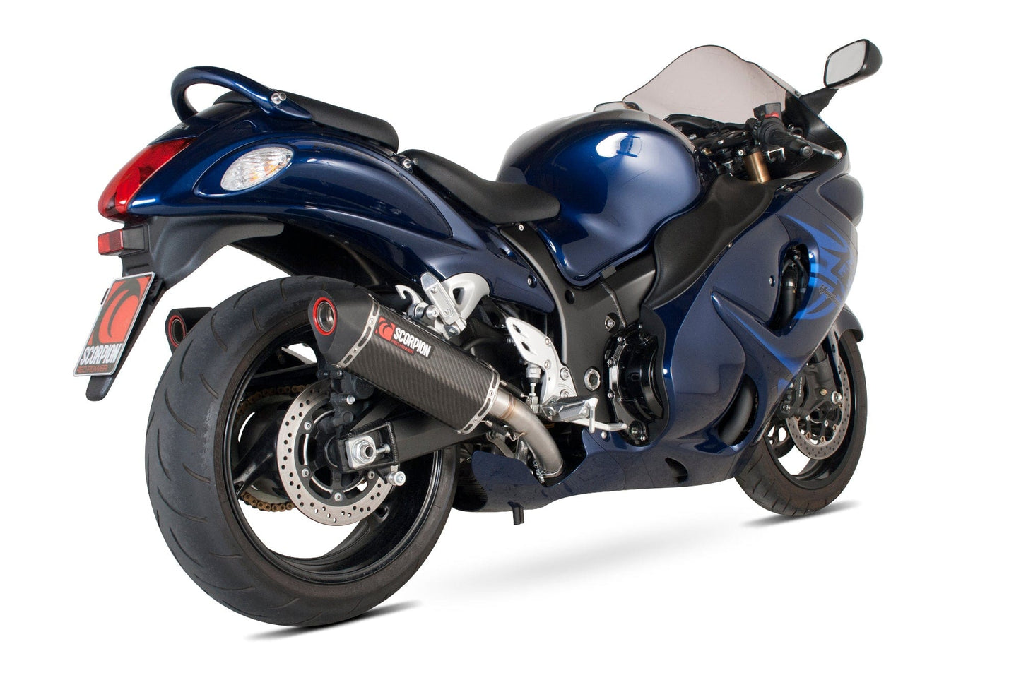 Scorpion RSI112CEO Suzuki GSX1300 R Hayabusa Serket Parallel Slip-On (Pair) - Carbon Fibre Sleeve | ML Performance UK UK