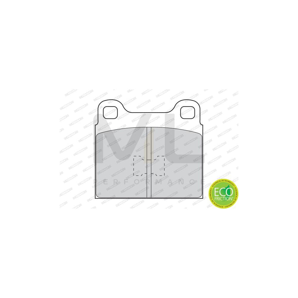 Ferodo Premier Eco Friction FDB105 Brake Pad Set Not Prepared for Wear Indicator, Without Accessories
