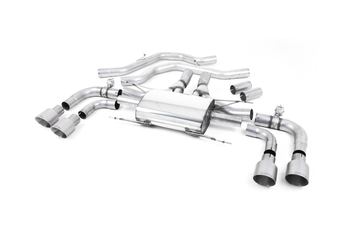 MillTek SSXAR003 Alfa Romeo Giulia Front Pipe-back Valved with GT-100 Titanium Trims
