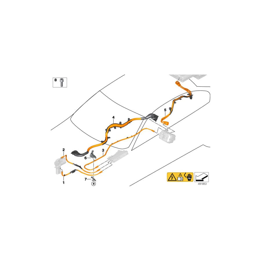 Genuine BMW 61136824587 F30 Asa-Bolt M6X26,5 (Inc. 330e)