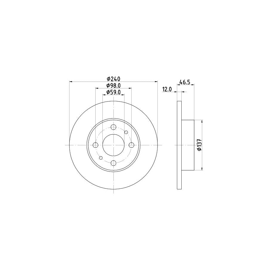 Hella 8MP 376 803-524 Water Pump For VW Transporter
