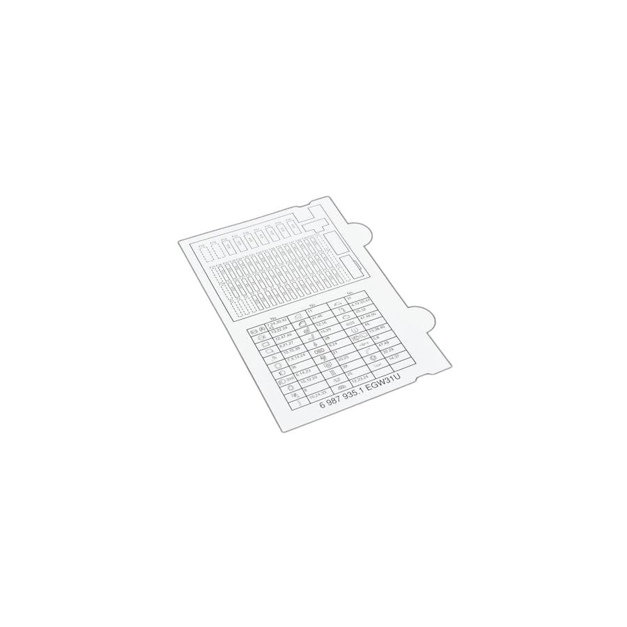 Genuine BMW 71236987935 E85 E86 Map, Fuse Grouping (Inc. Z4 2.5si, Z4 M3.2 & Z4 2.0i)