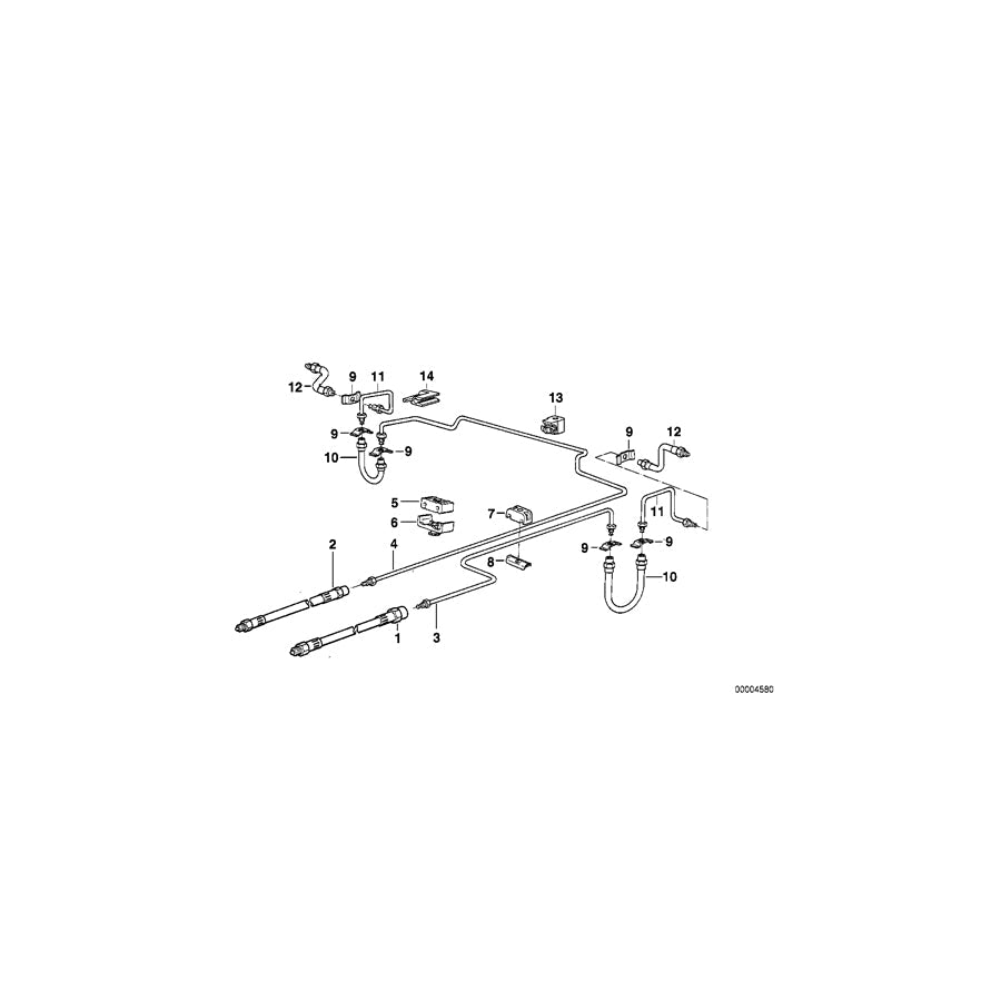 Genuine BMW 34321162455 E31 E34 E39 Clamp (Inc. 530i)